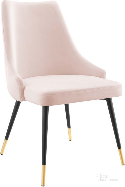 The appearance of Adorn Tufted Performance Velvet Dining Side Chair EEI-3907-PNK designed by Modway in the modern / contemporary interior design. This pink piece of furniture  was selected by 1StopBedrooms from Adorn Collection to add a touch of cosiness and style into your home. Sku: EEI-3907-PNK. Product Type: Side Chair. Material: Plywood. Image1
