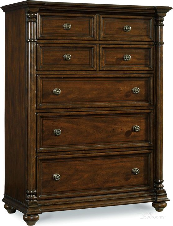 The appearance of Leesburg Brown Chest designed by Hooker in the traditional interior design. This brown piece of furniture  was selected by 1StopBedrooms from Leesburg Collection to add a touch of cosiness and style into your home. Sku: 5381-90010. Material: Wood. Product Type: Chest. Image1