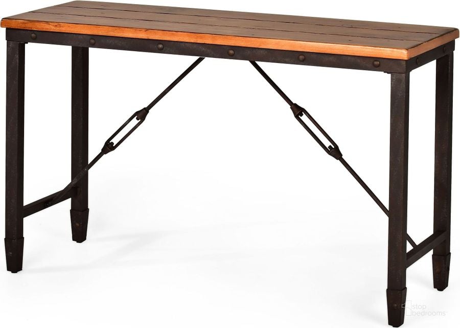 The appearance of Ashford Antiqued Honey Sofa Table designed by Steve Silver in the industrial interior design. This brown piece of furniture  was selected by 1StopBedrooms from Ashford Collection to add a touch of cosiness and style into your home. Sku: AF400S. Product Type: Sofa Table. Material: Pine. Image1