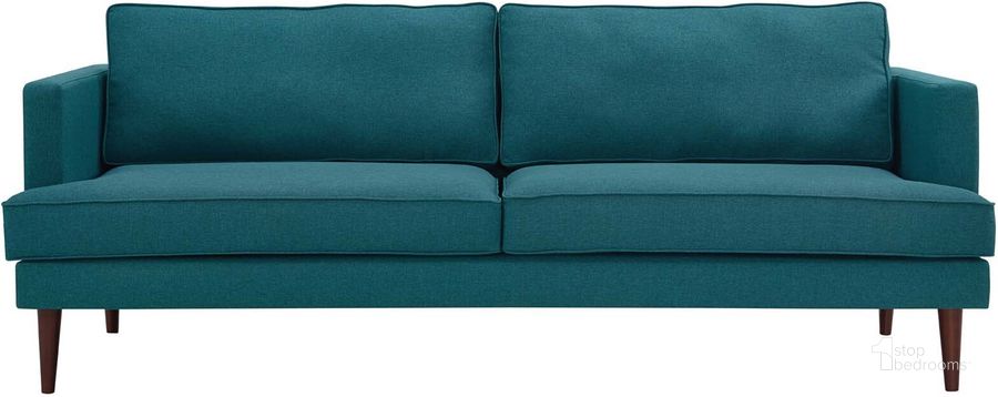 The appearance of Agile Teal Upholstered Fabric Sofa designed by Modway in the modern / contemporary interior design. This teal piece of furniture  was selected by 1StopBedrooms from Agile Collection to add a touch of cosiness and style into your home. Sku: EEI-3057-TEA. Material: Wood. Product Type: Sofa. Image1