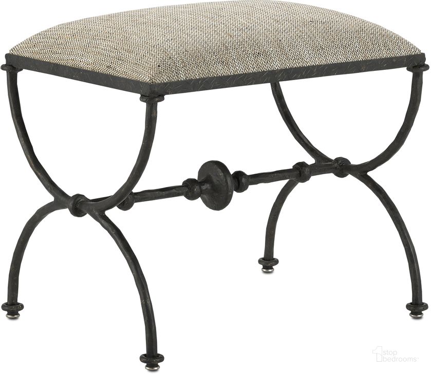 The appearance of Agora Ottoman In Bronze and Peppercorn designed by Currey & Company in the modern / contemporary interior design. This peppercorn piece of furniture  was selected by 1StopBedrooms from Agora Collection to add a touch of cosiness and style into your home. Sku: 7000-0992. Product Type: Ottoman. Material: Iron. Image1
