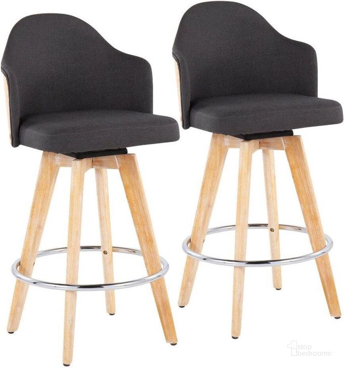 The appearance of Ahoy Fixed-Height Counter Stool Set of 2 designed by Lumisource in the modern / contemporary interior design. This charcoal piece of furniture  was selected by 1StopBedrooms from Ahoy Collection to add a touch of cosiness and style into your home. Sku: B26-AHOY2-R NANACHAR2. Material: Metal. Product Type: Barstool. Image1