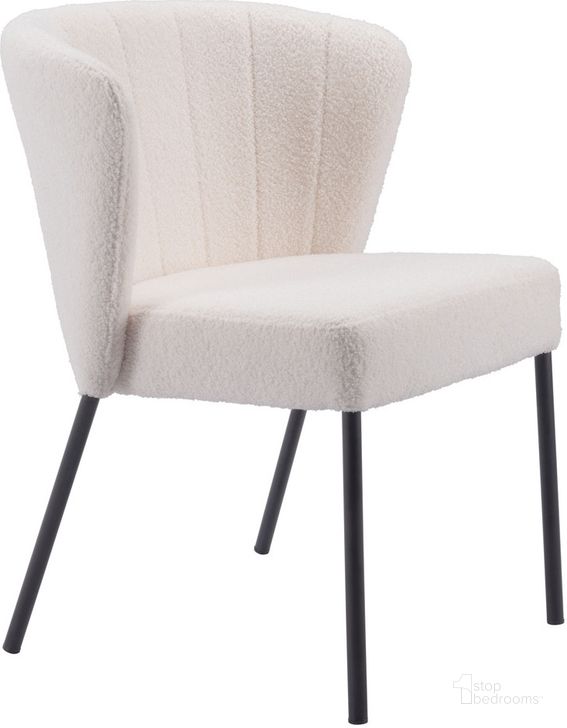 The appearance of Aimee Dining Chair Set of 2 In Beige designed by Zuo Modern in the modern / contemporary interior design. This beige piece of furniture  was selected by 1StopBedrooms from Aimee Collection to add a touch of cosiness and style into your home. Sku: 109678. Product Type: Dining Chair. Material: Plywood. Image1