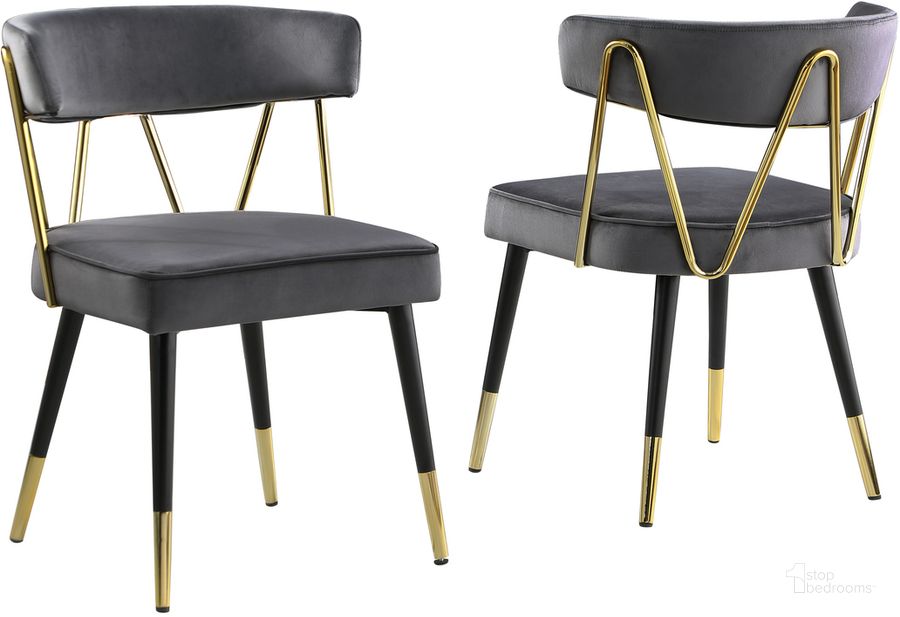 The appearance of Aireys Gray Velvet Armless Chair With Gold Accents Set of 2 designed by Best Master Furniture in the modern / contemporary interior design. This gray piece of furniture  was selected by 1StopBedrooms from Aireys Collection to add a touch of cosiness and style into your home. Sku: A809VG. Product Type: Armless Chair. Material: Velvet. Image1
