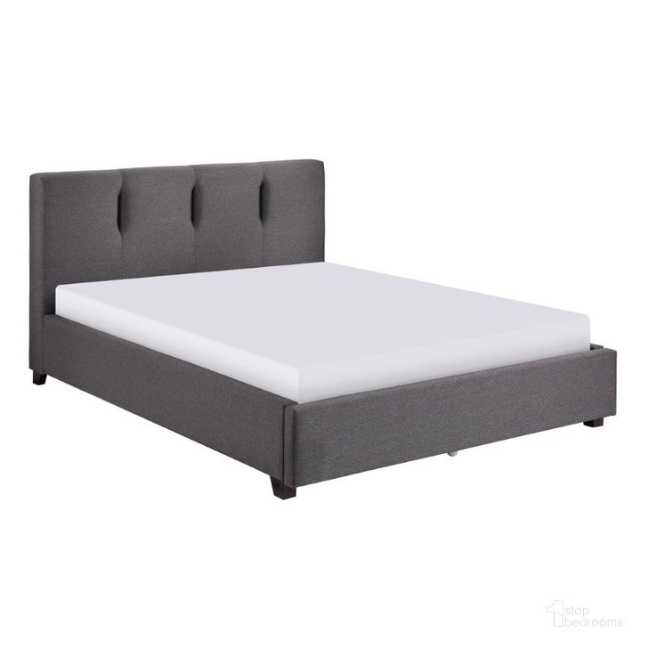 The appearance of Aitana Graphite Full Upholstered Platform Bed designed by Homelegance in the transitional interior design. This gray piece of furniture  was selected by 1StopBedrooms from Aitana Collection to add a touch of cosiness and style into your home. Sku: 1632GHF-1;1632GHF-2;1632GHF-3. Bed Type: Platform Bed. Material: Wood. Product Type: Platform Bed. Bed Size: Full. Image1