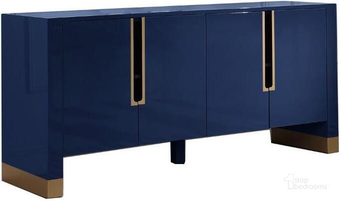 The appearance of Akantha 68 Inch Wood Sideboard With Gold Accents In Blue designed by Best Master Furniture in the modern / contemporary interior design. This blue piece of furniture  was selected by 1StopBedrooms from Akantha Collection to add a touch of cosiness and style into your home. Sku: T1944NS. Material: Wood. Product Type: Sideboard. Image1