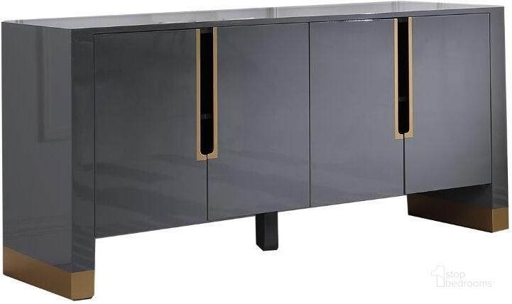 The appearance of Akantha 68 Inch Wood Sideboard With Gold Accents In Gray designed by Best Master Furniture in the modern / contemporary interior design. This gray piece of furniture  was selected by 1StopBedrooms from Akantha Collection to add a touch of cosiness and style into your home. Sku: T1944GS. Material: Wood. Product Type: Sideboard. Image1