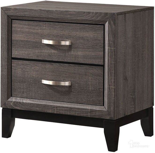 The appearance of Akerson Nightstand designed by Crown Mark in the modern / contemporary interior design. This grey piece of furniture  was selected by 1StopBedrooms from Akerson Collection to add a touch of cosiness and style into your home. Sku: B4620-2. Product Type: Nightstand. Image1