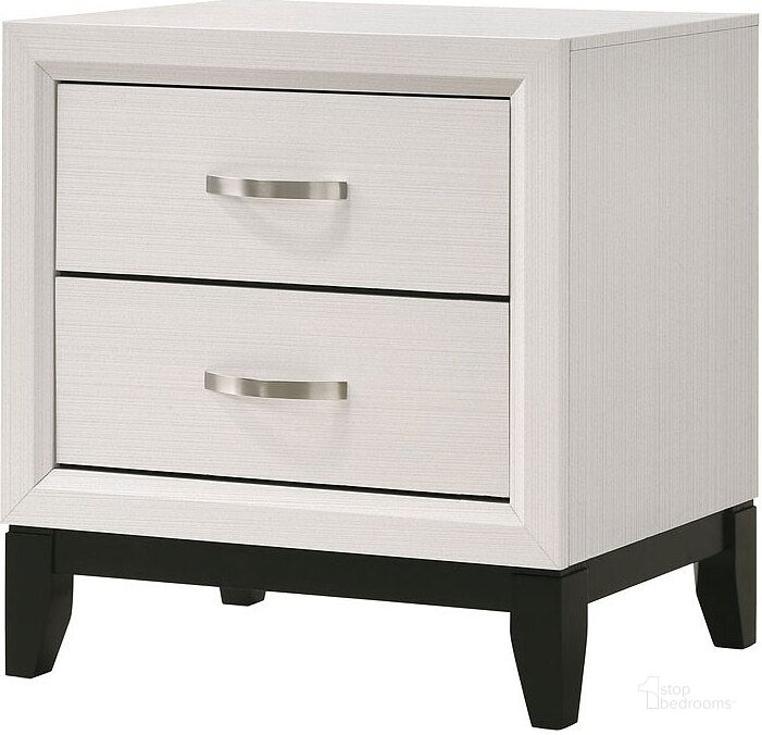 The appearance of Akerson Philip Nightstand designed by Crown Mark in the modern / contemporary interior design. This chalk piece of furniture  was selected by 1StopBedrooms from Akerson Philip Collection to add a touch of cosiness and style into your home. Sku: B4610-2. Product Type: Nightstand. Image1