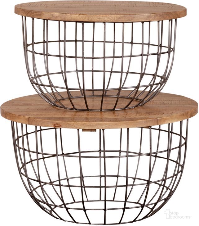 The appearance of Akins Nesting Caged Accent Tables designed by Liberty in the modern / contemporary interior design. This honey piece of furniture  was selected by 1StopBedrooms from Akins Collection to add a touch of cosiness and style into your home. Sku: 2101-AT2000. Product Type: Accent Table. Image1
