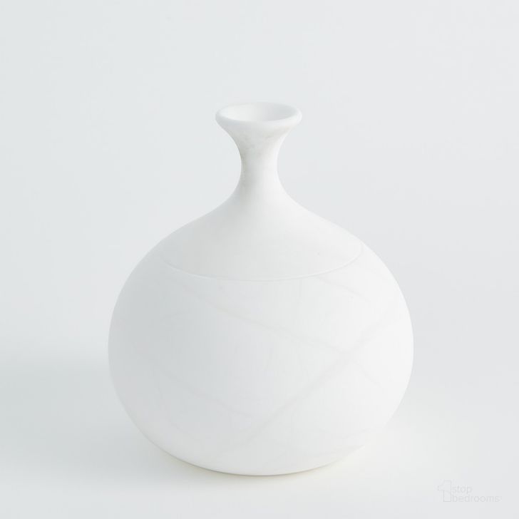 The appearance of Alabaster Fat Bottom Vase In White designed by Global Views in the modern / contemporary interior design. This white piece of furniture  was selected by 1StopBedrooms from Alabaster Collection to add a touch of cosiness and style into your home. Sku: 3.31558. Product Type: Vase. Material: Alabaster. Image1