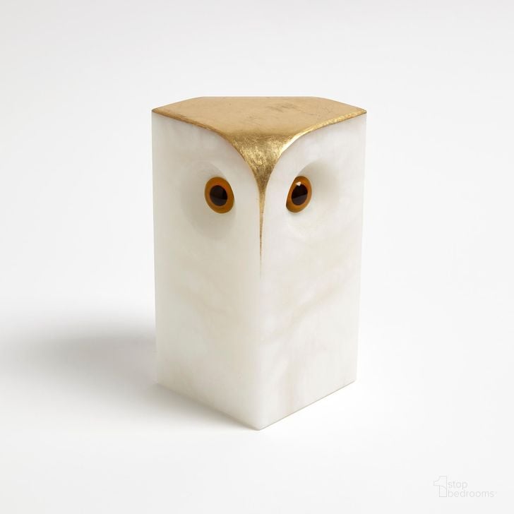 The appearance of Alabaster Large Owl In Gold designed by Global Views in the modern / contemporary interior design. This gold piece of furniture  was selected by 1StopBedrooms from Alabaster Collection to add a touch of cosiness and style into your home. Sku: 3.31548. Product Type: Decorative Accessory. Material: Alabaster. Image1