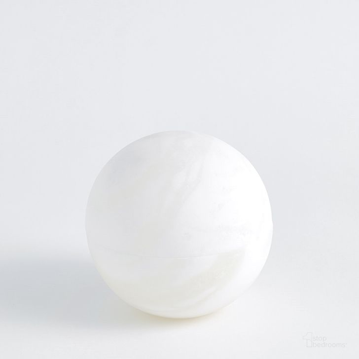 The appearance of Alabaster Sphere Small Box In White designed by Global Views in the modern / contemporary interior design. This white piece of furniture  was selected by 1StopBedrooms from Alabaster Collection to add a touch of cosiness and style into your home. Sku: 3.31617. Product Type: Box. Material: Alabaster. Image1