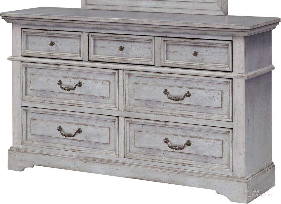 The appearance of Alamai Antique Grey Dresser designed by Bennett Interiors in the traditional interior design. This antique grey piece of furniture  was selected by 1StopBedrooms from Alamai Collection to add a touch of cosiness and style into your home. Sku: 7820-270. Material: Wood. Product Type: Dresser. Image1