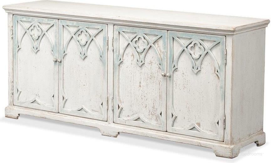The appearance of Alambra White Sideboard designed by Sarreid in the traditional interior design. This white piece of furniture  was selected by 1StopBedrooms from Alambra Collection to add a touch of cosiness and style into your home. Sku: 40365. Product Type: Sideboard. Image1