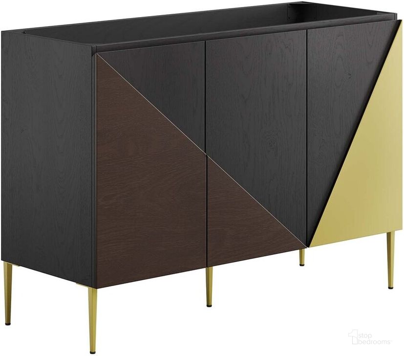 The appearance of Alchemist 48 Inch Bathroom Vanity Cabinet In Black Gold designed by Modway in the modern / contemporary interior design. This black gold piece of furniture  was selected by 1StopBedrooms from Alchemist Collection to add a touch of cosiness and style into your home. Sku: EEI-6145-BLK-GLD. Material: MDF. Product Type: Bathroom Vanity. Image1