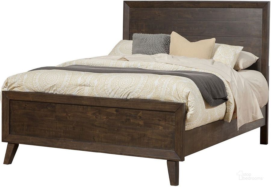 The appearance of Alcott Tobacco Queen Panel Bed designed by Alpine in the transitional interior design. This brown piece of furniture  was selected by 1StopBedrooms from Alcott Collection to add a touch of cosiness and style into your home. Sku: 5074-01Q. Bed Type: Panel Bed. Product Type: Panel Bed. Bed Size: Queen. Material: Rubberwood. Image1