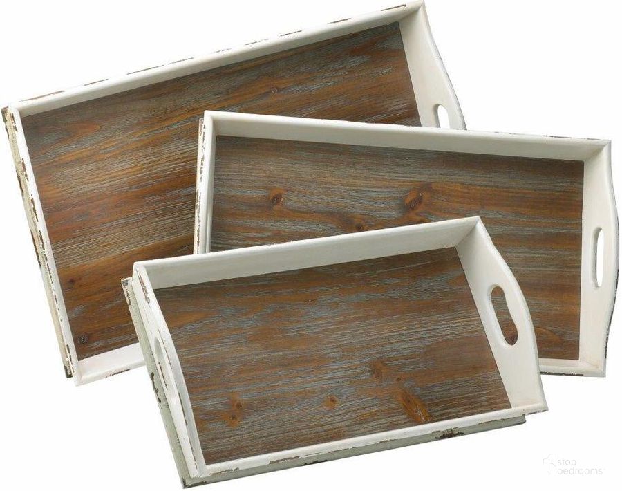 The appearance of Alder Nesting Trays Set of 3 designed by Cyan Design in the traditional interior design. This white piece of furniture  was selected by 1StopBedrooms from  to add a touch of cosiness and style into your home. Sku: 02470. Material: Wood. Product Type: Tray.