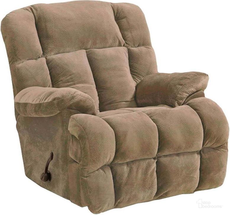 The appearance of Alderman Camel Recliner and Rocker designed by FineForm in the transitional interior design. This camel piece of furniture  was selected by 1StopBedrooms from Alderman Collection to add a touch of cosiness and style into your home. Sku: 65412233436. Material: Polyester. Product Type: Rocker Recliner. Image1