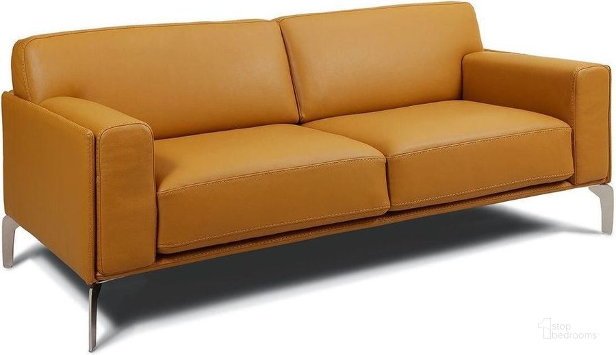 The appearance of Alessia Cuoio Leather Sofa designed by Bellini Modern Living in the modern / contemporary interior design. This brown piece of furniture  was selected by 1StopBedrooms from Alessia Collection to add a touch of cosiness and style into your home. Sku: Alessia S CUO. Product Type: Sofa. Image1