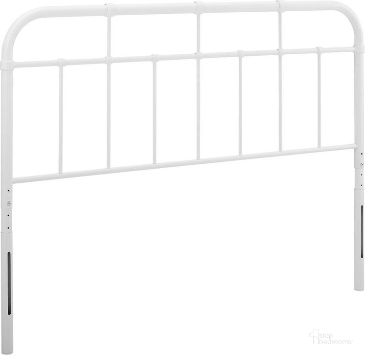The appearance of Alessia Full Metal Headboard In White designed by Modway in the modern / contemporary interior design. This white piece of furniture  was selected by 1StopBedrooms from Alessia Collection to add a touch of cosiness and style into your home. Sku: MOD-6161-WHI. Product Type: Headboard. Bed Size: Full. Material: Iron. Image1