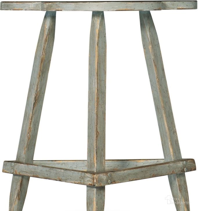 The appearance of Alfresco Gustavian Blue Trifoglio Accent Table designed by Hooker in the transitional interior design. This blue piece of furniture  was selected by 1StopBedrooms from Alfresco Collection to add a touch of cosiness and style into your home. Sku: 6025-50002-40. Material: Wood. Product Type: Accent Table.