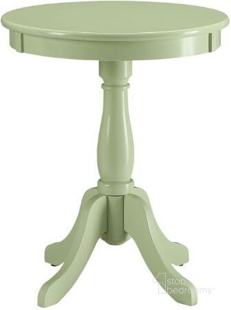 The appearance of Alger Light Green Side Table designed by ACME in the traditional interior design. This green piece of furniture  was selected by 1StopBedrooms from Alger Collection to add a touch of cosiness and style into your home. Sku: 82810. Table Top Shape: Round. Material: Wood. Product Type: Side Table. Image1