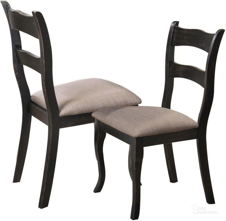 The appearance of Alice Polyester Fabric Dining Side Chair Set of 2 In Vintage Black designed by Best Master Furniture in the transitional interior design. This vintage black piece of furniture  was selected by 1StopBedrooms from Alice Collection to add a touch of cosiness and style into your home. Sku: ALICVBC. Material: Fabric. Product Type: Side Chair. Image1