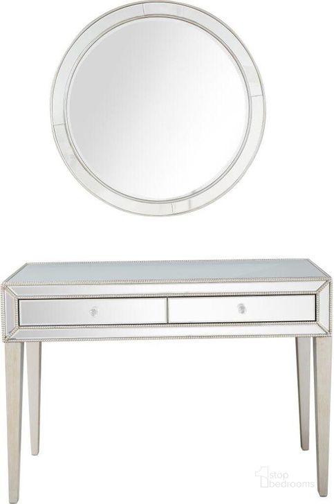The appearance of Alice Wall Mirror And Console In Grey designed by Camden Isle Furniture in the modern / contemporary interior design. This grey piece of furniture  was selected by 1StopBedrooms from Alice Collection to add a touch of cosiness and style into your home. Sku: 86420;86421. Product Type: Wall Mirror. Image1