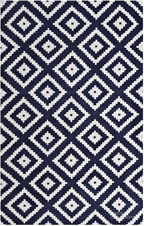 The appearance of Alika Abstract Diamond Trellis 8X10 Area Rug In Ivory and Navy designed by Modway in the  interior design. This ivory and navy piece of furniture  was selected by 1StopBedrooms from Alika Collection to add a touch of cosiness and style into your home. Sku: R-1004D-810. Material: Polyester. Product Type: Area Rugs. Image1