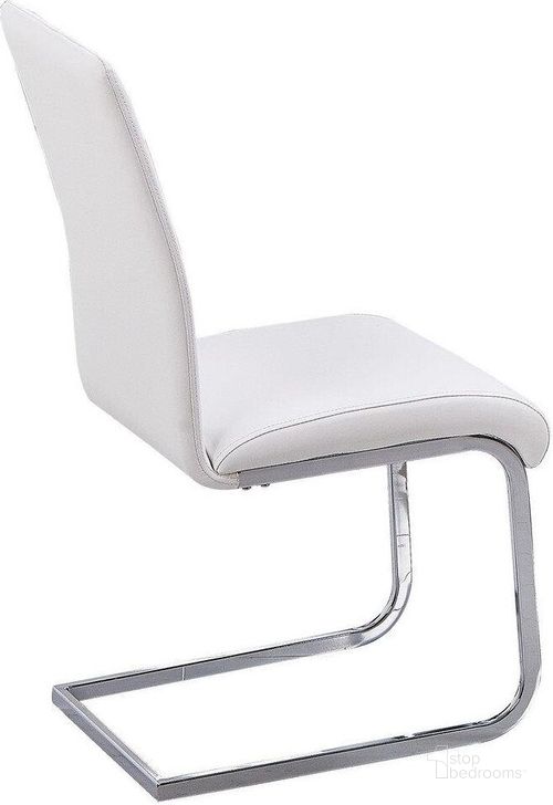 The appearance of Alison Faux Leather Chrome Dining Side Chair Set of 2 In White designed by Best Master Furniture in the modern / contemporary interior design. This white piece of furniture  was selected by 1StopBedrooms from Alison Collection to add a touch of cosiness and style into your home. Sku: T01WC. Material: Faux Leather. Product Type: Side Chair. Image1
