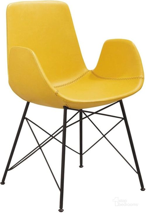 The appearance of Alison Yellow Dining Chair designed by Bellini Modern Living in the modern / contemporary interior design. This yellow piece of furniture  was selected by 1StopBedrooms from Alison Collection to add a touch of cosiness and style into your home. Sku: Alison YEL. Product Type: Dining Chair.
