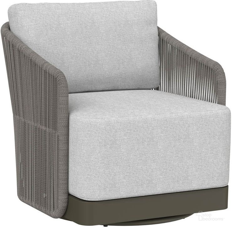 The appearance of Allariz Swivel Armchair In Warm Grey And Gracebay Light Grey designed by Sunpan in the modern / contemporary interior design. This light grey piece of furniture  was selected by 1StopBedrooms from Allariz Collection to add a touch of cosiness and style into your home. Sku: 109651. Material: Fabric. Product Type: Arm Chair. Image1