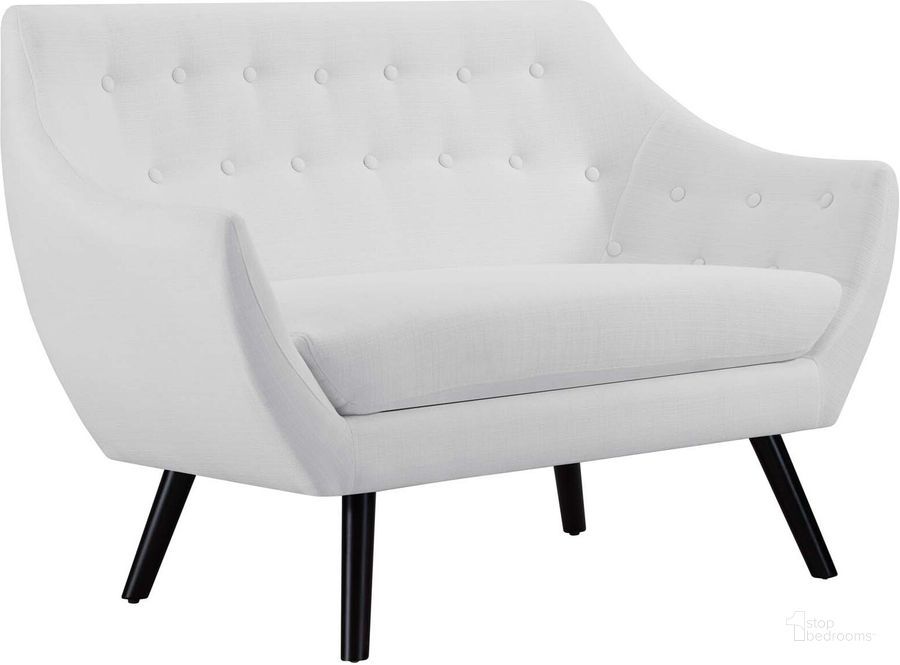 The appearance of Allegory White Loveseat designed by Modway in the modern / contemporary interior design. This white piece of furniture  was selected by 1StopBedrooms from Allegory Collection to add a touch of cosiness and style into your home. Sku: EEI-2550-WHI. Product Type: Loveseat. Material: Plywood. Image1