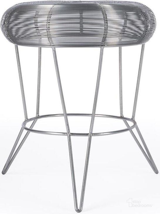 The appearance of Allen Decorative Wire Accent Table In Nickel designed by Butler Specialty Company in the modern / contemporary interior design. This nickel piece of furniture  was selected by 1StopBedrooms from Allen Collection to add a touch of cosiness and style into your home. Sku: 5633220. Product Type: Accent Table. Material: Iron. Image1
