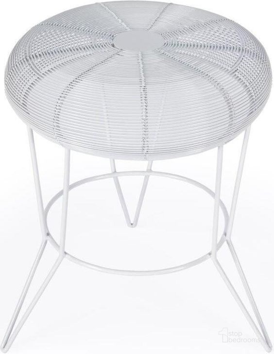 The appearance of Allen Decorative Wire Accent Table In White designed by Butler Specialty Company in the modern / contemporary interior design. This white piece of furniture  was selected by 1StopBedrooms from Allen Collection to add a touch of cosiness and style into your home. Sku: 5633288. Product Type: Accent Table. Material: Iron. Image1