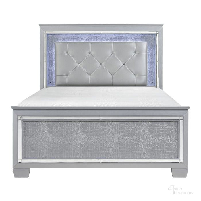 The appearance of Allura Silver Cal. King Panel Bed designed by Homelegance in the modern / contemporary interior design. This silver piece of furniture  was selected by 1StopBedrooms from Allura Collection to add a touch of cosiness and style into your home. Sku: 1916K-1;1916K-2;1916K-3CK. Bed Type: Panel Bed. Material: Wood. Product Type: Panel Bed. Bed Size: California King. Image1