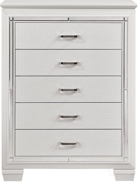 The appearance of Allura White Chest designed by Homelegance in the modern / contemporary interior design. This white piece of furniture  was selected by 1StopBedrooms from Allura Collection to add a touch of cosiness and style into your home. Sku: 1916W-9. Material: Wood. Product Type: Chest. Image1
