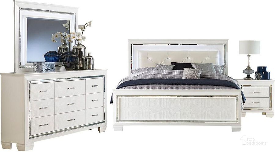 Allura White Panel Bedroom Set w/ LED Lighting by Homelegance ...