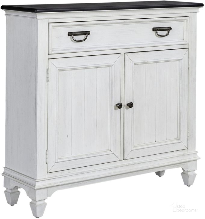 The appearance of Allyson Park 42 Inch Accent Hall Console In White designed by Liberty in the country / farmhouse interior design. This white piece of furniture  was selected by 1StopBedrooms from Allyson Park Collection to add a touch of cosiness and style into your home. Sku: 417-AC42. Product Type: Console. Material: Solid Pine. Image1