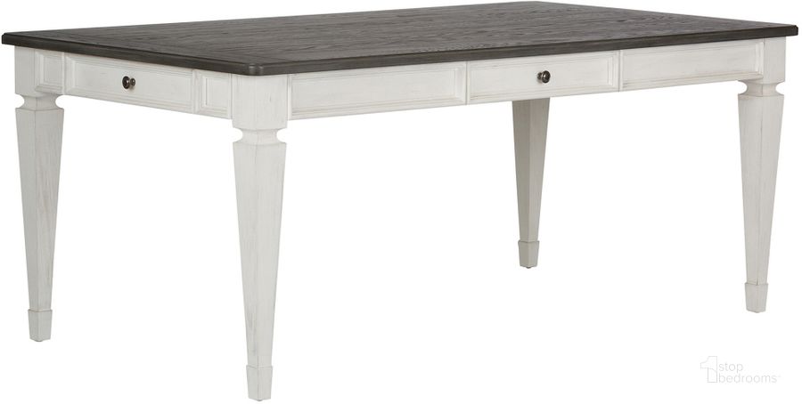 The appearance of Allyson Park Charcoal Rectangular Leg Table designed by Liberty in the transitional interior design. This white piece of furniture  was selected by 1StopBedrooms from Allyson Park Collection to add a touch of cosiness and style into your home. Sku: 417-T4072. Material: Wood. Product Type: Leg Table. Table Top Shape: Rectangular. Image1