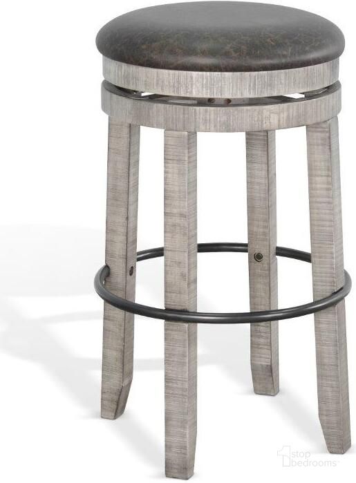 The appearance of Alpine 30 Inch Swivel Stool Set of 2 With Cushion Seat In Grey designed by Sunny Design in the industrial interior design. This grey piece of furniture  was selected by 1StopBedrooms from Alpine Collection to add a touch of cosiness and style into your home. Sku: 1624AG-30. Material: Wood. Product Type: Barstool. Image1