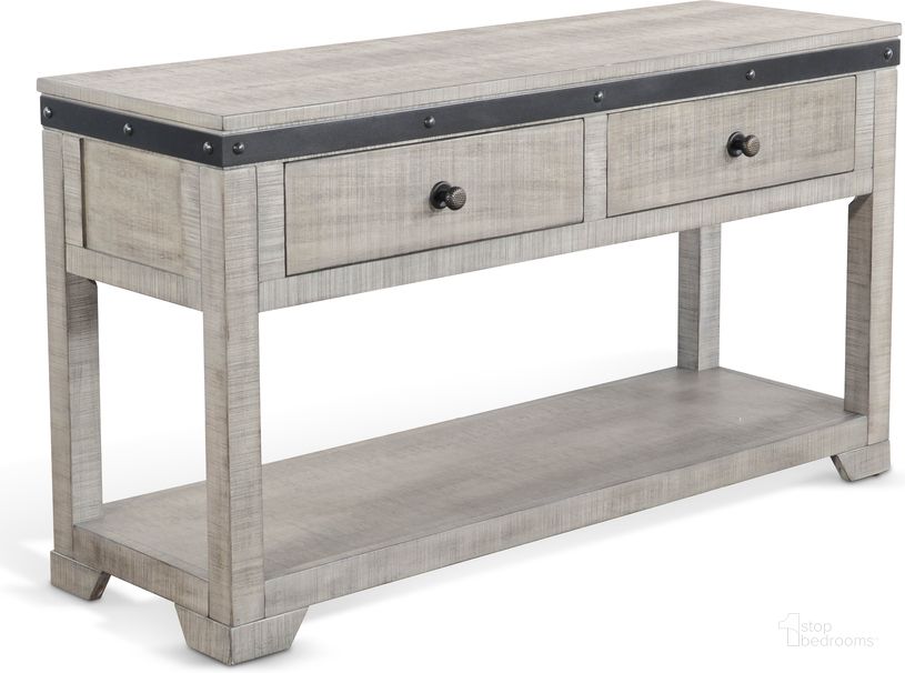 The appearance of Alpine Sofa Table In Grey designed by Sunny Design in the industrial interior design. This grey piece of furniture  was selected by 1StopBedrooms from Alpine Collection to add a touch of cosiness and style into your home. Sku: 3169AG-S. Material: Wood. Product Type: Sofa Table. Image1