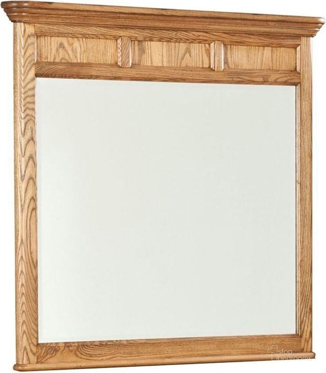The appearance of Alta Brushed Ash Landscape Mirror designed by Intercon in the transitional interior design. This brown piece of furniture  was selected by 1StopBedrooms from Alta Collection to add a touch of cosiness and style into your home. Sku: AL-BR-5391-BAS-C. Product Type: Dresser Mirror. Image1