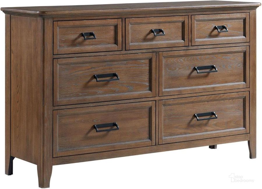 The appearance of Alta Harvest Brown Dresser designed by Intercon in the transitional interior design. This brown piece of furniture  was selected by 1StopBedrooms from Alta Collection to add a touch of cosiness and style into your home. Sku: AL-BR-5307-HVT-C. Product Type: Dresser. Image1