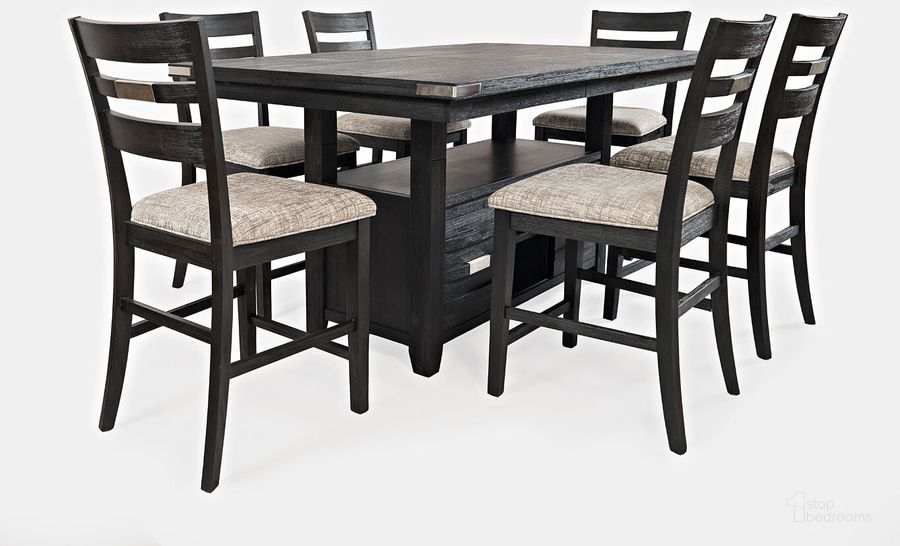 The appearance of Altamonte Rectangular Adjustable Height Dining Room Set (Charcoal) designed by Jofran in the modern / contemporary interior design. This charcoal grey piece of furniture  was selected by 1StopBedrooms from Altamonte Collection to add a touch of cosiness and style into your home. Sku: 1851-72;1851-BS420KD. Table Base Style: Pedestal. Material: Wood. Product Type: Dining Room Set. Table Top Shape: Rectangular. Image1