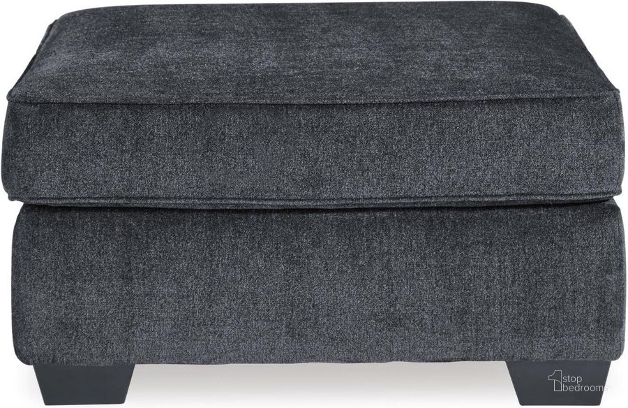 The appearance of Altari Oversized Accent Ottoman In Slate designed by Signature Design by Ashley in the modern / contemporary interior design. This slate piece of furniture  was selected by 1StopBedrooms from Altari Collection to add a touch of cosiness and style into your home. Sku: 8721308. Material: Fabric. Product Type: Ottoman. Image1