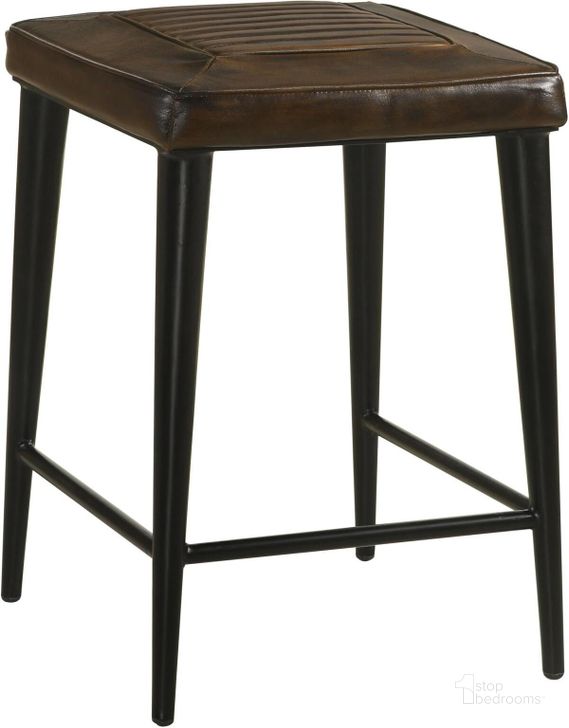 The appearance of Alvaro Leather Upholstered Backless Counter Height Stool Set of 2 In Antique Brown and Black designed by Coaster in the industrial interior design. This antique brown/black piece of furniture  was selected by 1StopBedrooms from Alvaro Collection to add a touch of cosiness and style into your home. Sku: 109078. Material: Upholstered. Product Type: Counter Height Chair. Image1