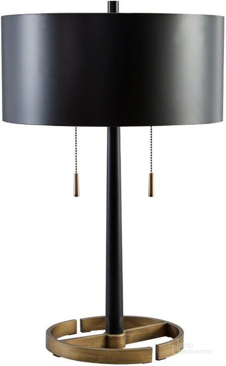 The appearance of Amadell Black And Gold Table Lamp designed by Signature Design by Ashley in the modern / contemporary interior design. This black/gold piece of furniture  was selected by 1StopBedrooms from Amadell Collection to add a touch of cosiness and style into your home. Sku: L208364. Material: Metal. Product Type: Table Lamp. Image1