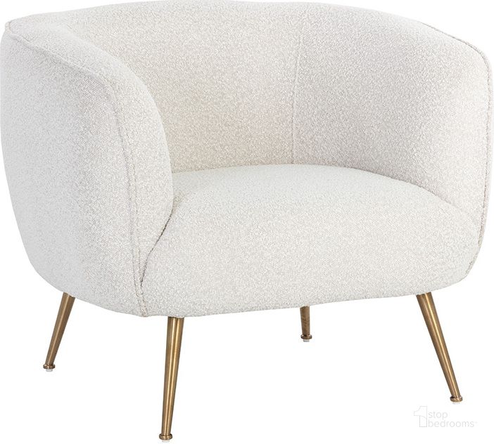 The appearance of Amara Lounge Chair In Copenhagen White designed by Sunpan in the modern / contemporary interior design. This white piece of furniture  was selected by 1StopBedrooms from Amara Collection to add a touch of cosiness and style into your home. Sku: 107961. Material: Fabric. Product Type: Lounge Chair. Image1